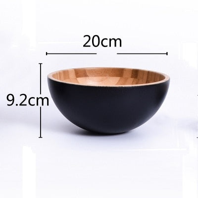 Solid Bamboo Bowls Dinnerware and Serving Bowls