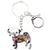 Enamel Boston Terrier Keychain