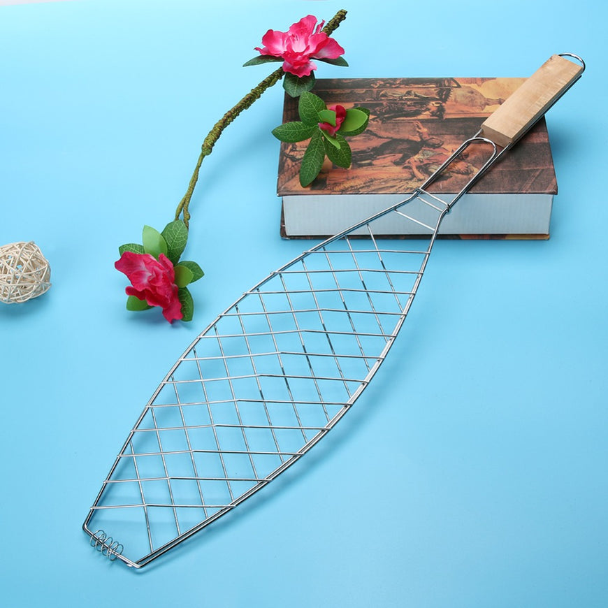 Fish Shaped Mesh Barbecue Grill Basket