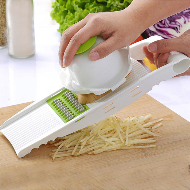 Mandoline Slicer, Grater, Peeler, Vegetable Cutter with Steel Blade