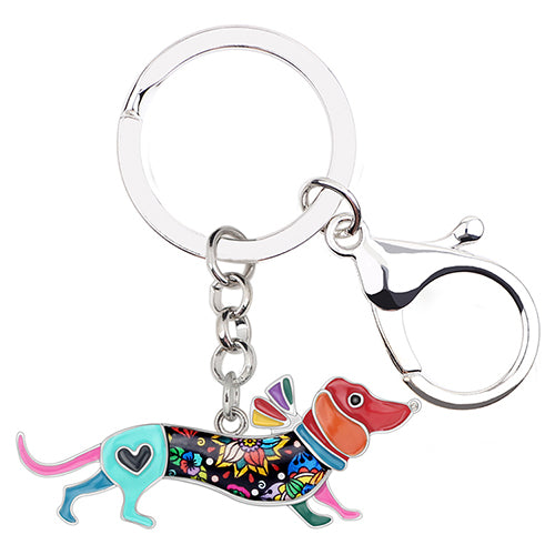 Dachshund Colorful Enamel Key Chain