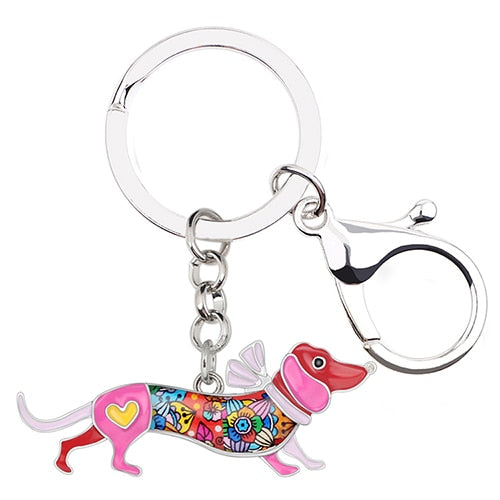 Dachshund Colorful Enamel Key Chain