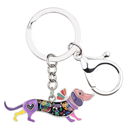 Dachshund Colorful Enamel Key Chain