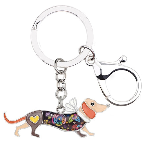 Dachshund Colorful Enamel Key Chain