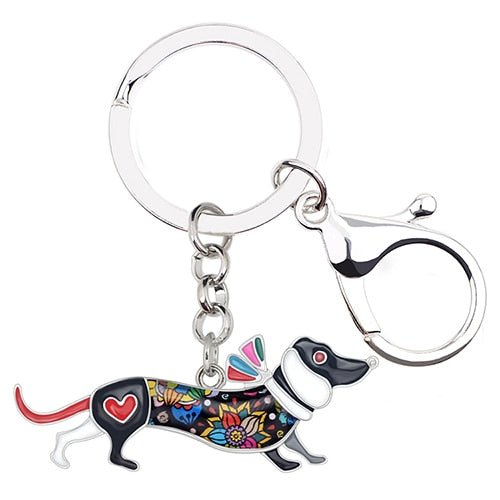 Dachshund Colorful Enamel Key Chain