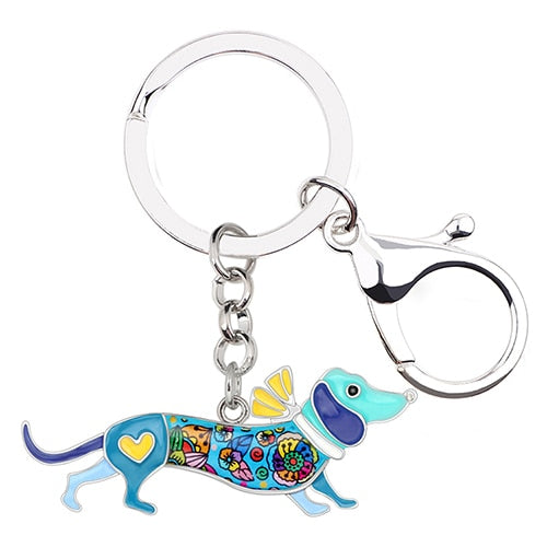 Dachshund Colorful Enamel Key Chain