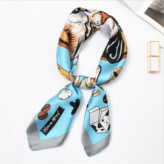 Womens scarf with cat design